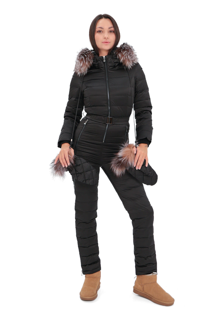 Pre-Order. Ships November 20. Down Insulated Snow Suit in Black