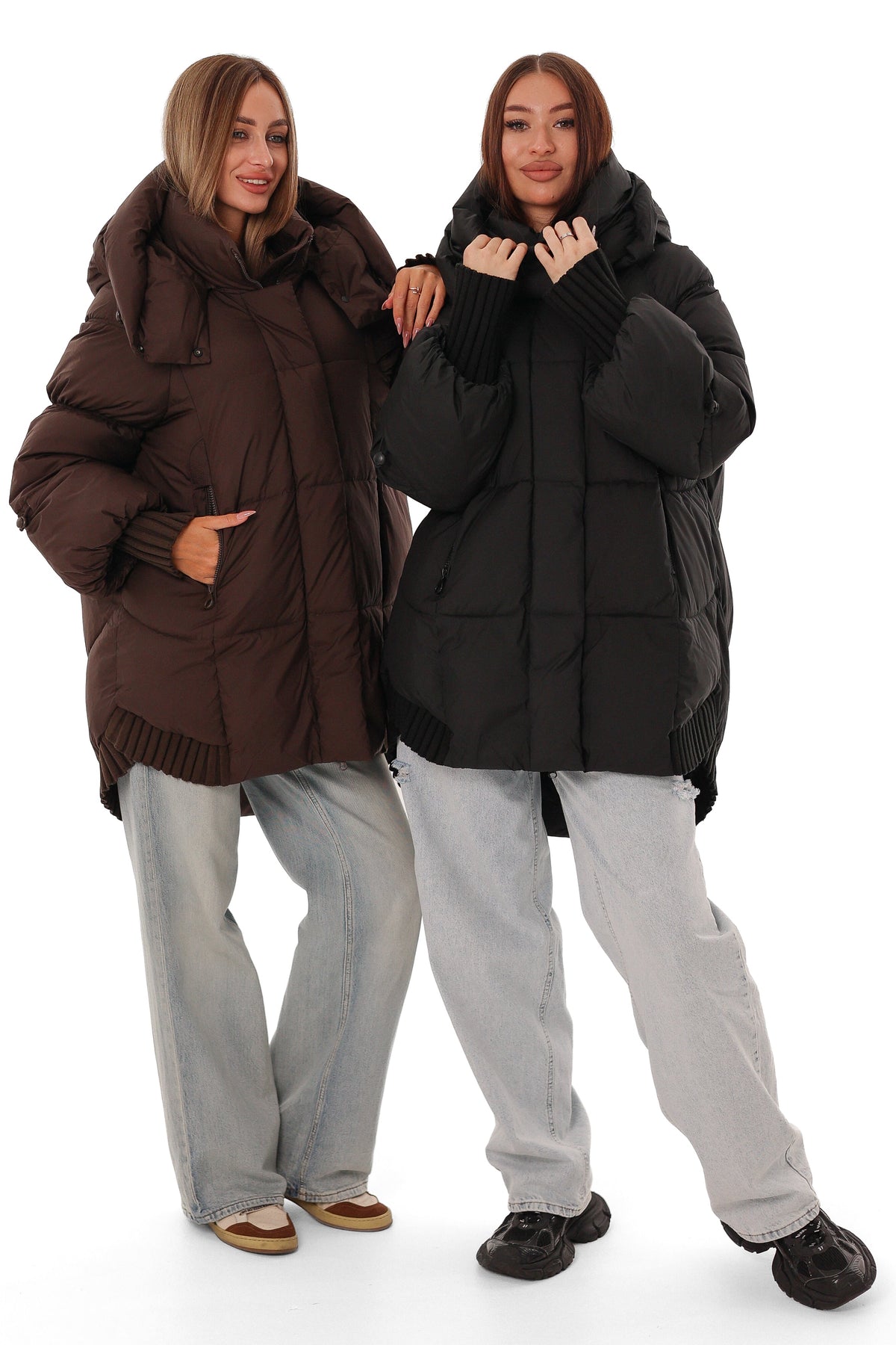 Polar Mist Insulated Bio-Down Puffer in Chocolate