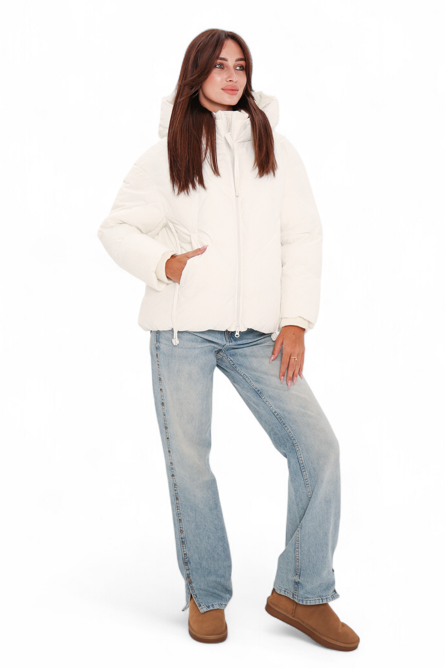 White Snow Insulated Bio-Down Coat
