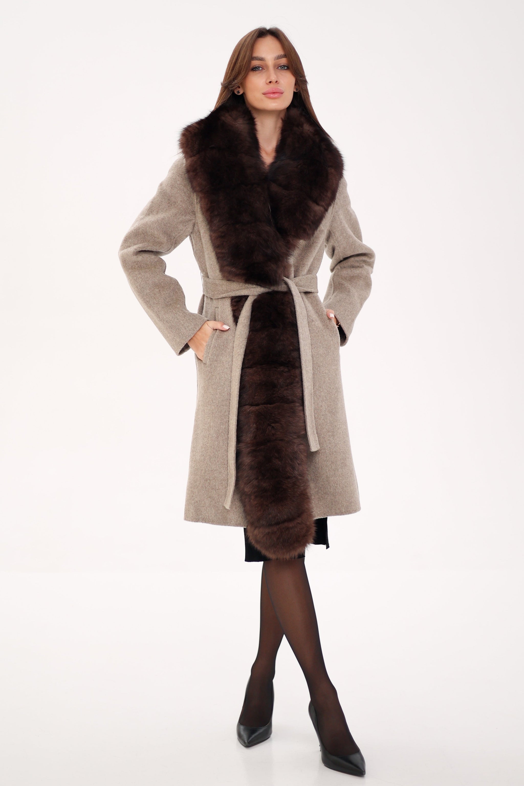 Genuine Polar Fox Fur Virgin Wool Coat – Alaska® Outerwear Company