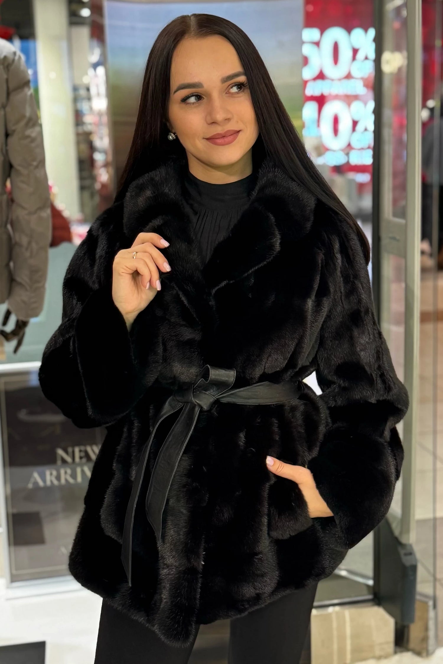 Genuine Scandinavian Mink Fur Coat