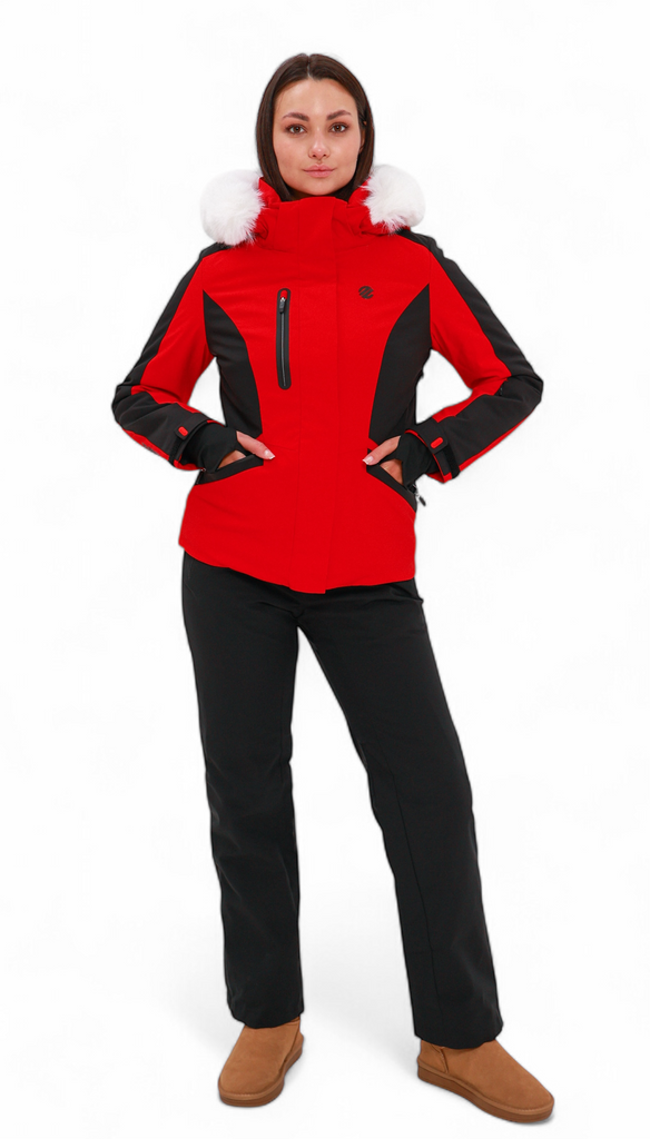 Insulated Ski Jacket in Red