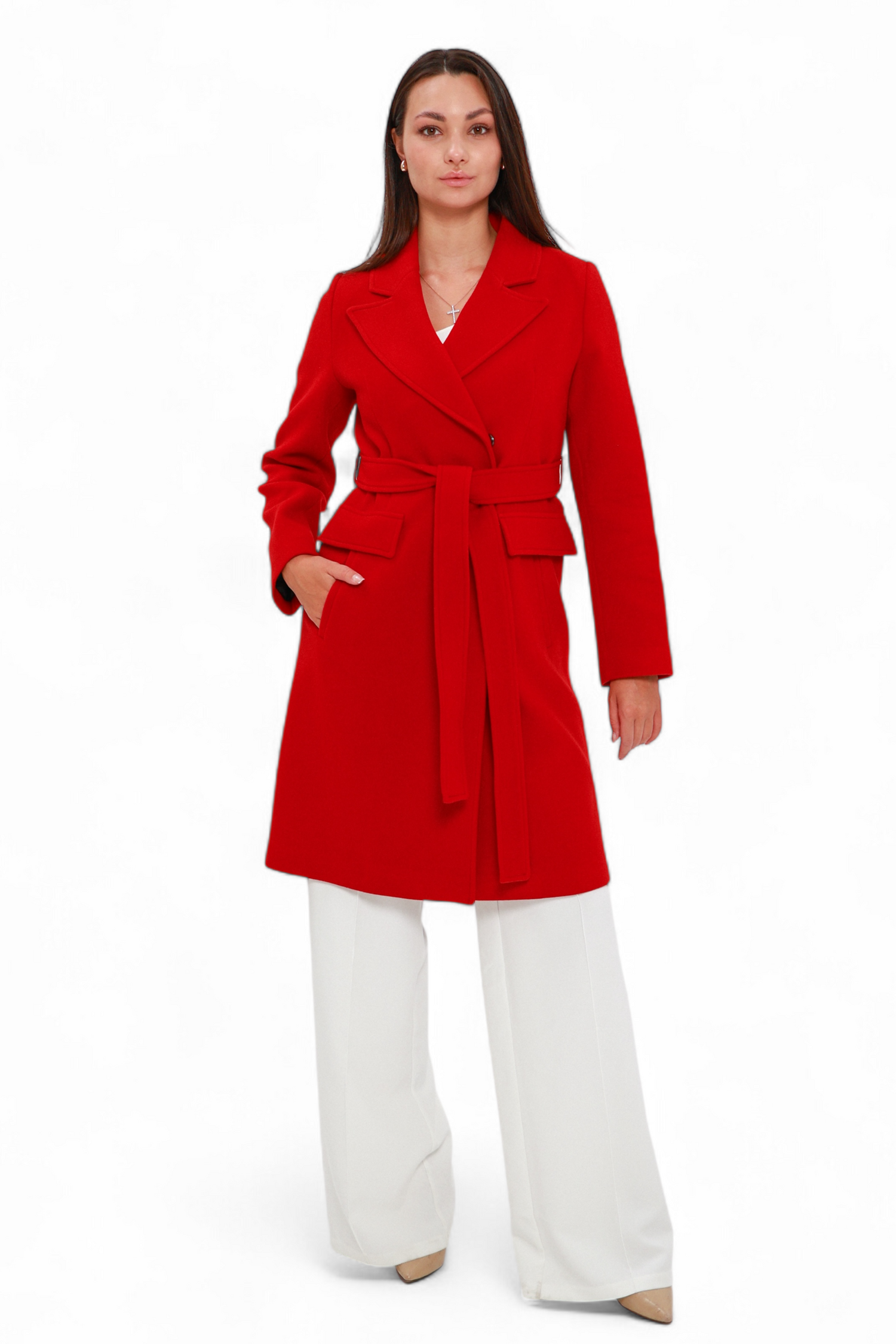 Lafayette Cashmere Blend Overcoat in Ruby