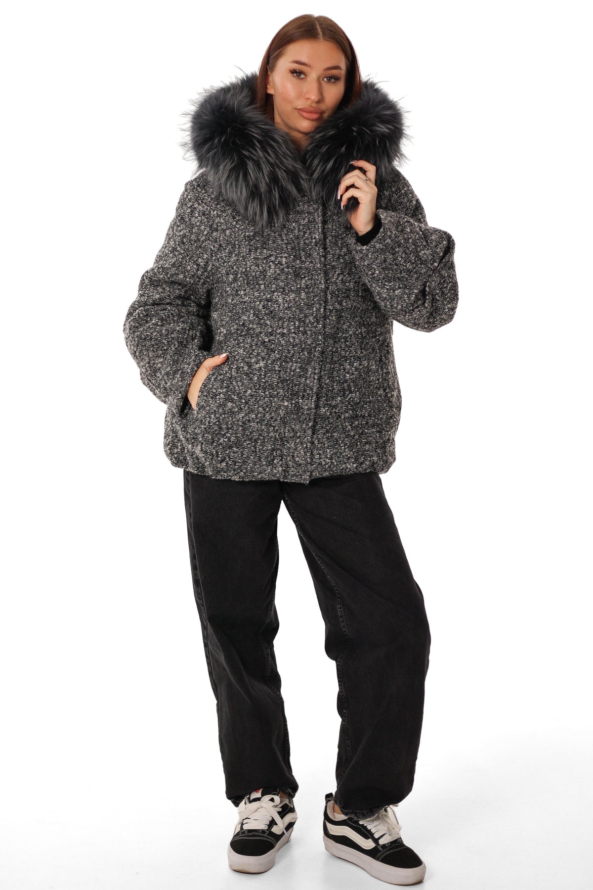 Kory Genuine Fur Bio-Down Coat
