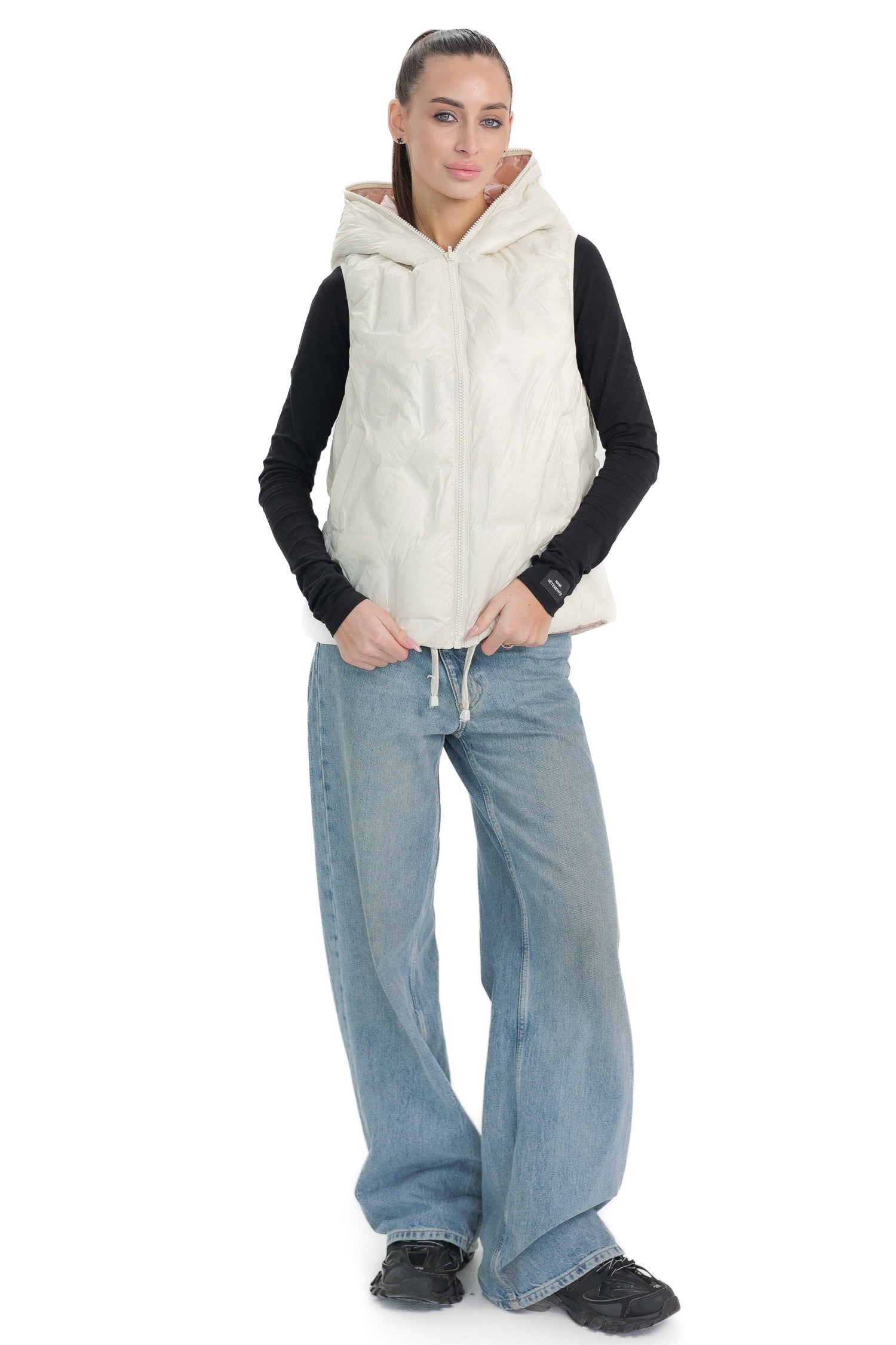 ⇆ Reversible Light Insulated Vest Powder | Ivory