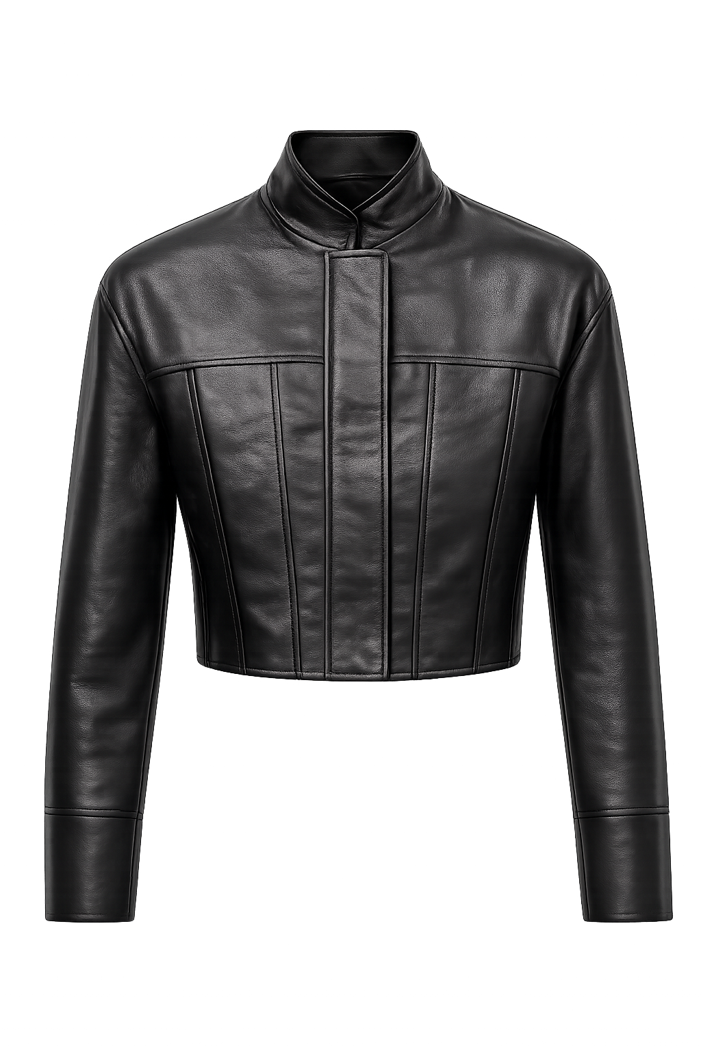 Blair Genuine Leather Cropped Jacket
