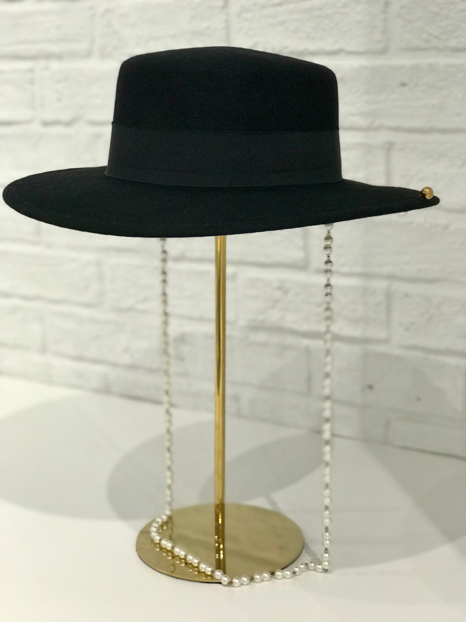 Australian Wool Piercing Fedora in Black