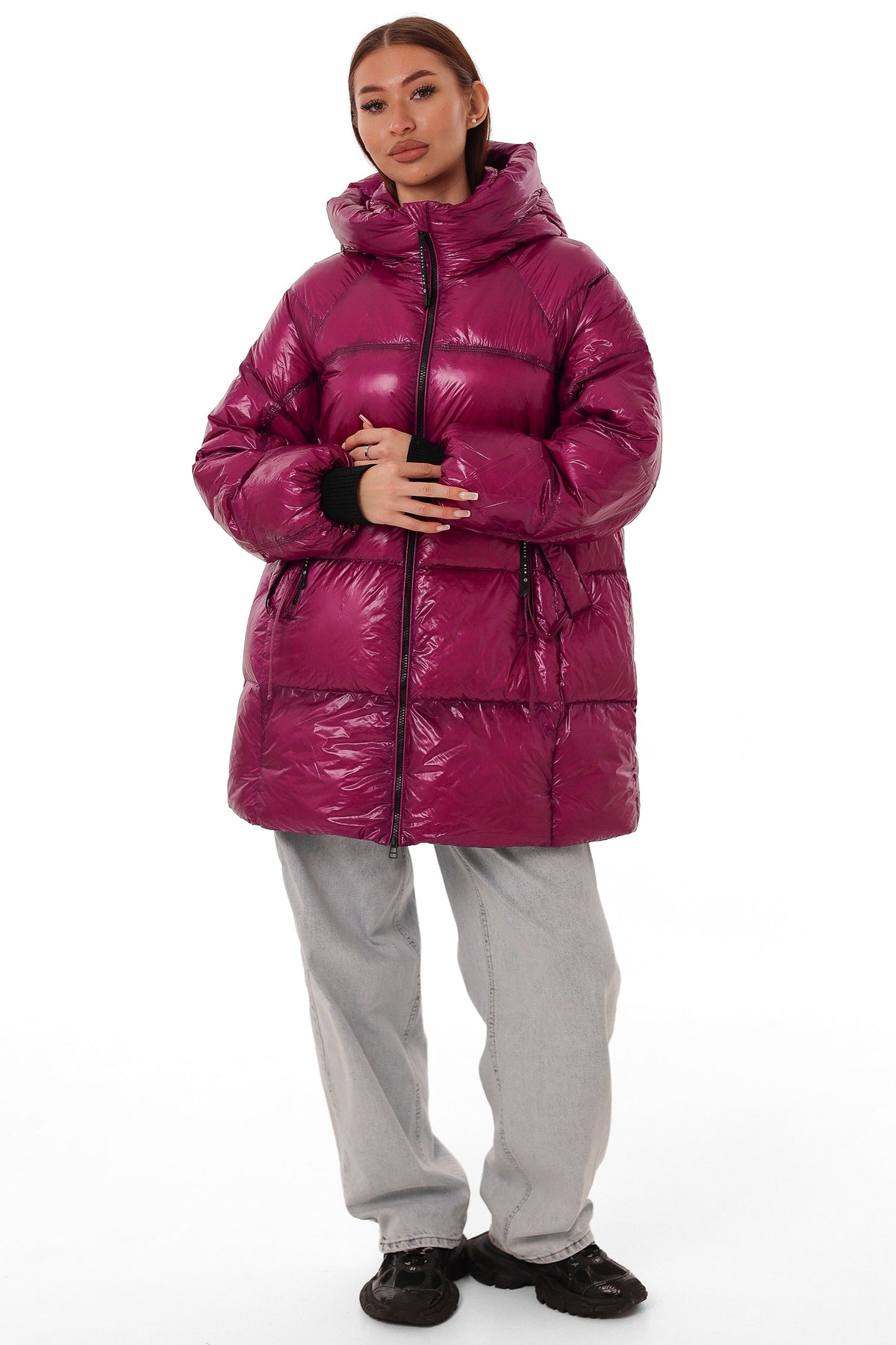 Chamonix Down Puffer in Deep Berry