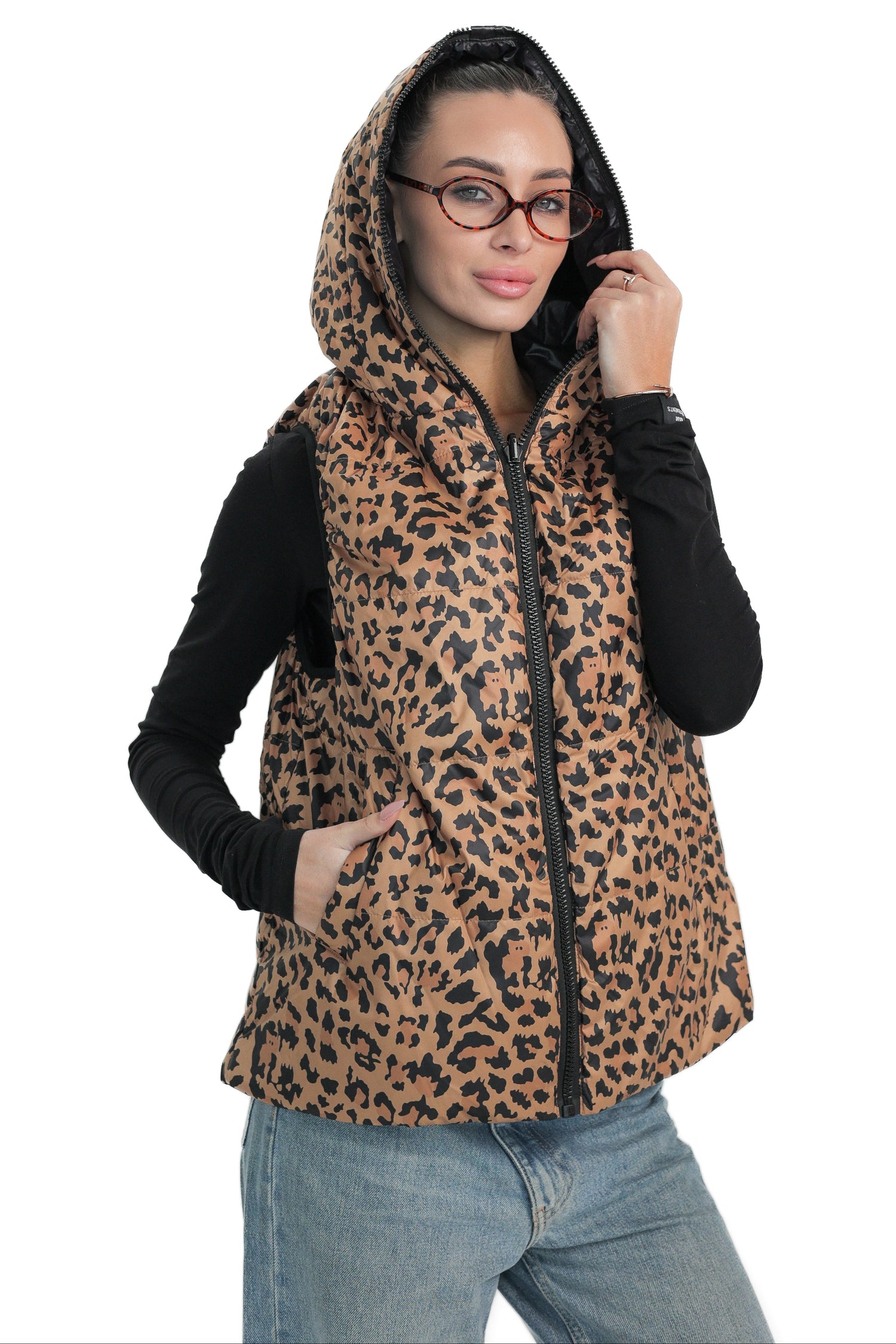 ⇆ Reversible Light Insulated Vest Black | Leo