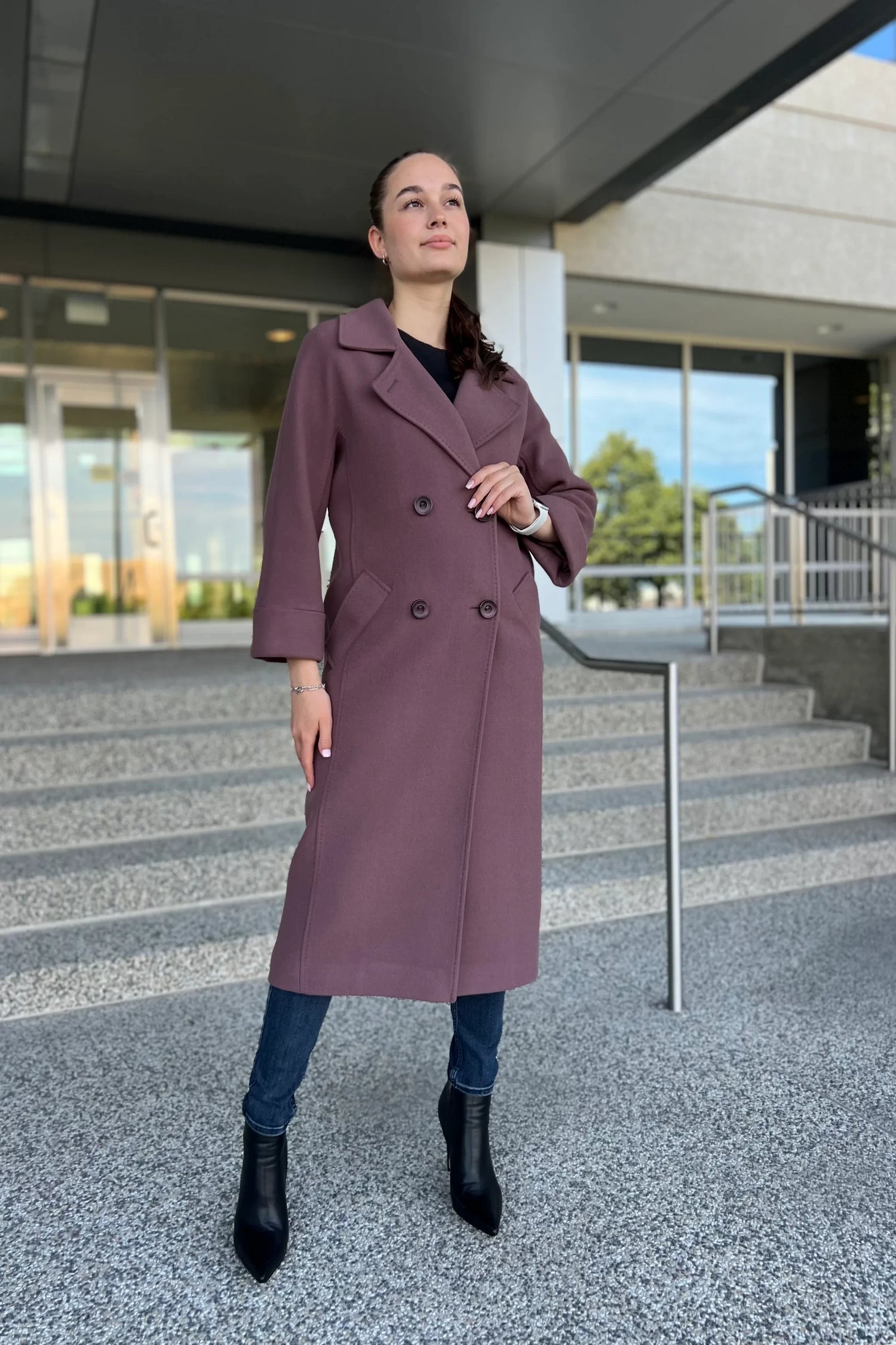 Tailored Cashmere Wool Blend Coat