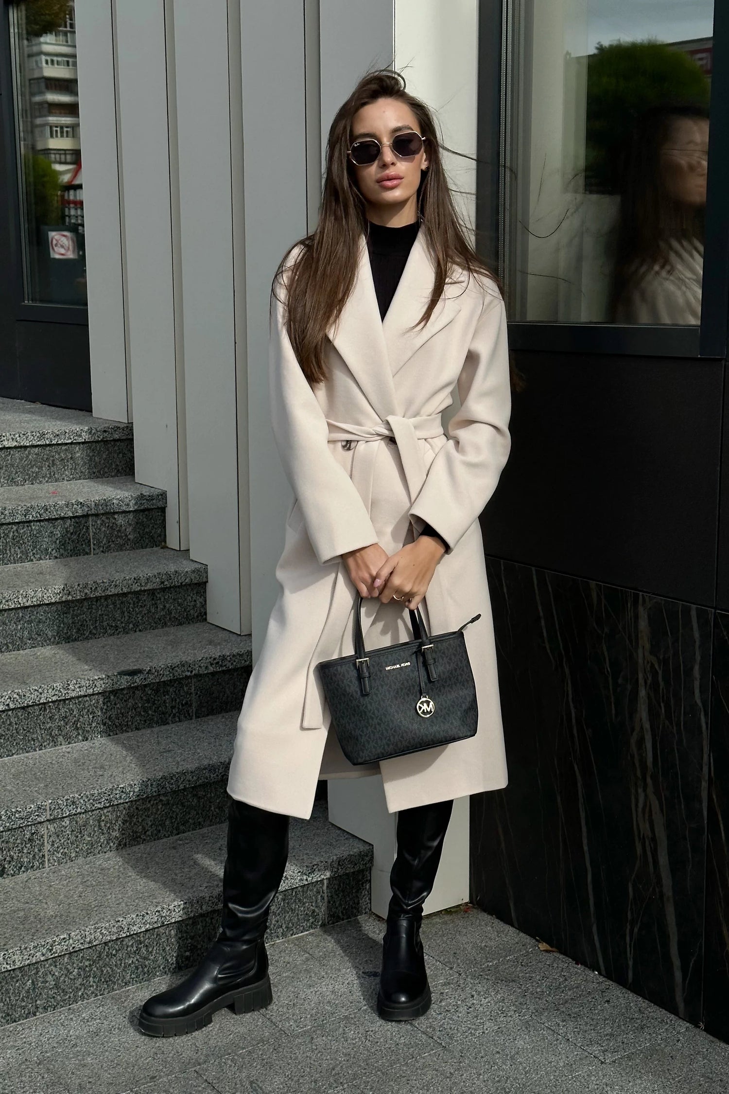 Lavis Insulated Mid-Season Belted Coat