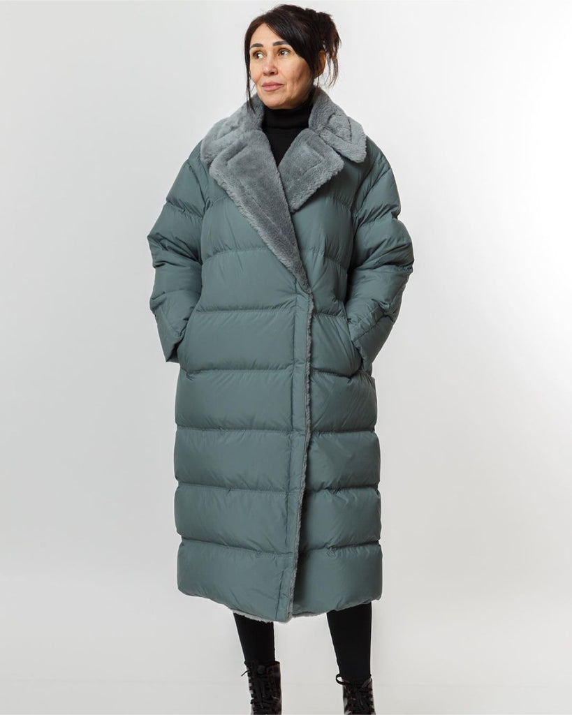 Virgin Wool Down Insulated Coat