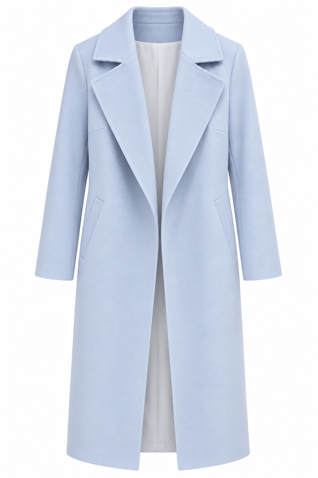 Astoria Classic Wraparound Coat in Sky Blue