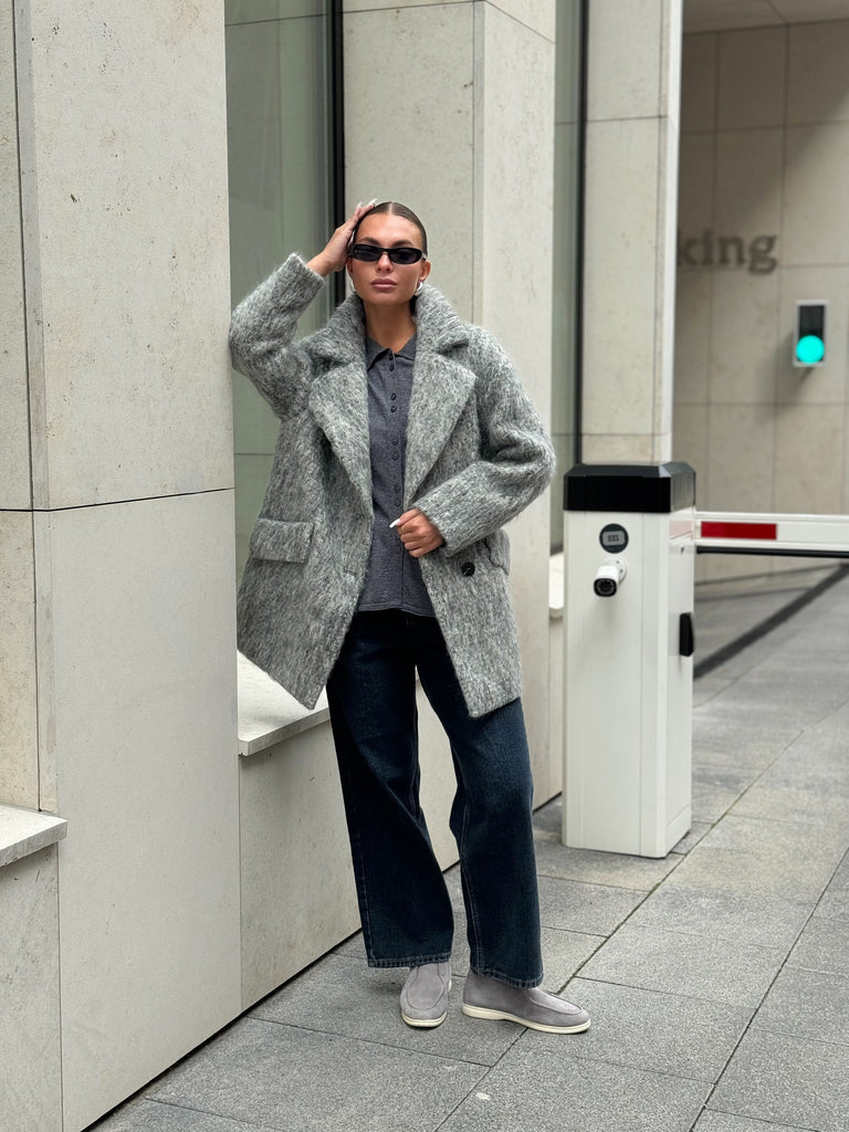 Pre-Order. Ships October 27. Stanford Mohair Wool Midi Coat