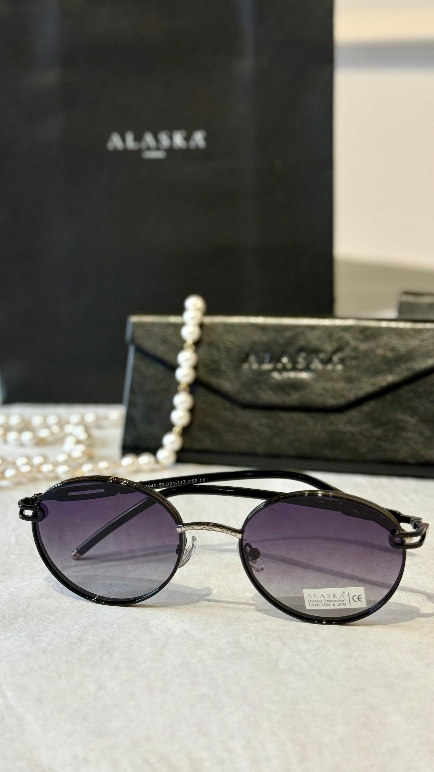 Sunglasses Steel/Dark Purple Gradient