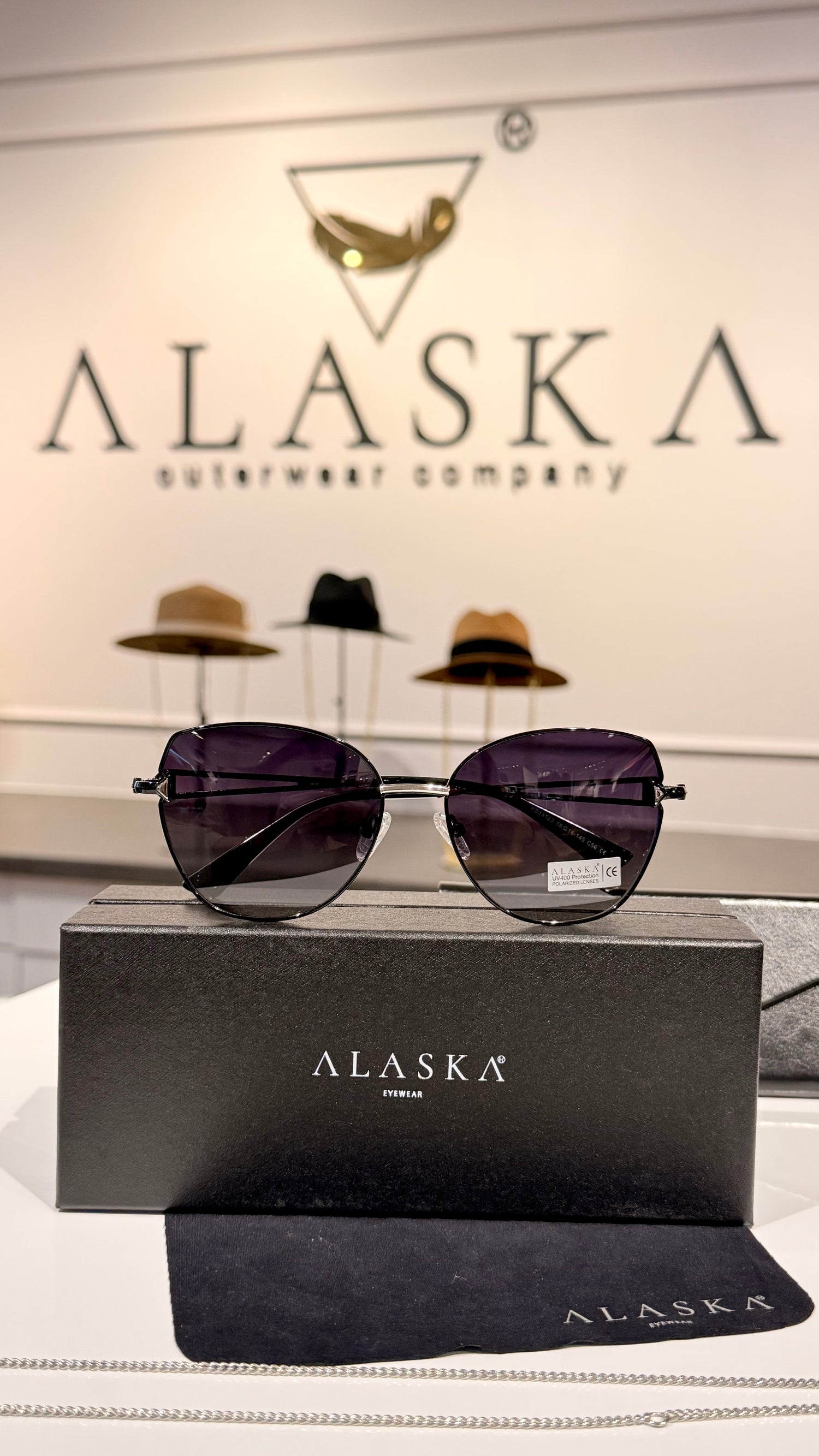 Emma Sunglasses Silver/Dark Purple Gradient