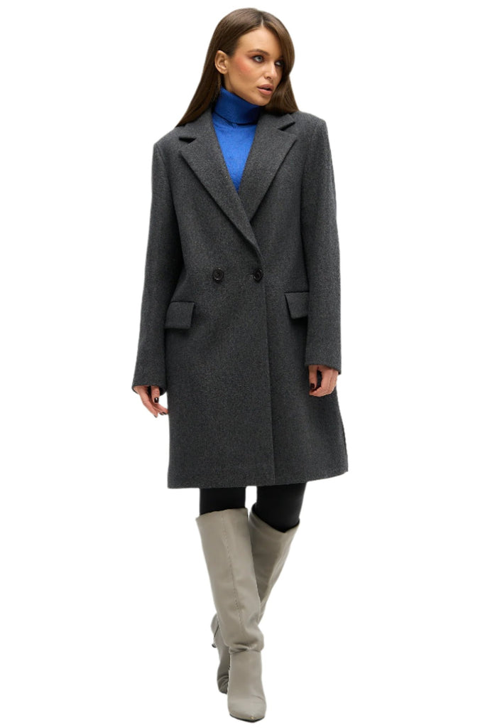 Tailored Wool Blend Overcoat