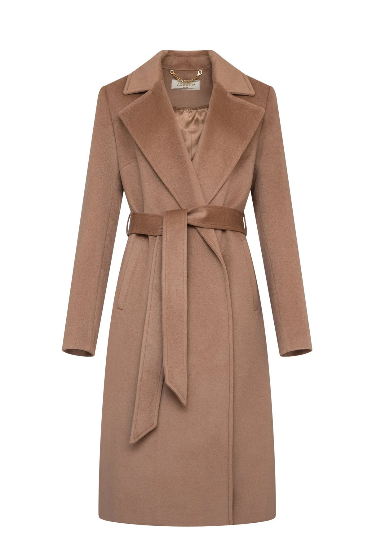 Harrington Wool Blend Coat in Camel