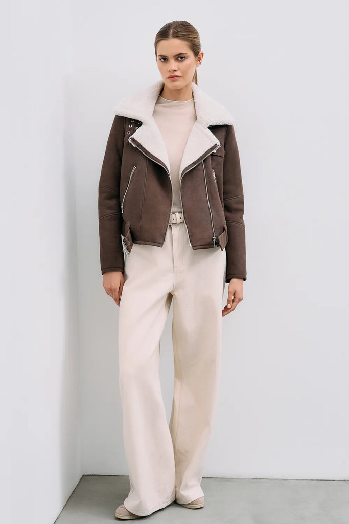 Genuine Shearling Lamb Leather Jacket