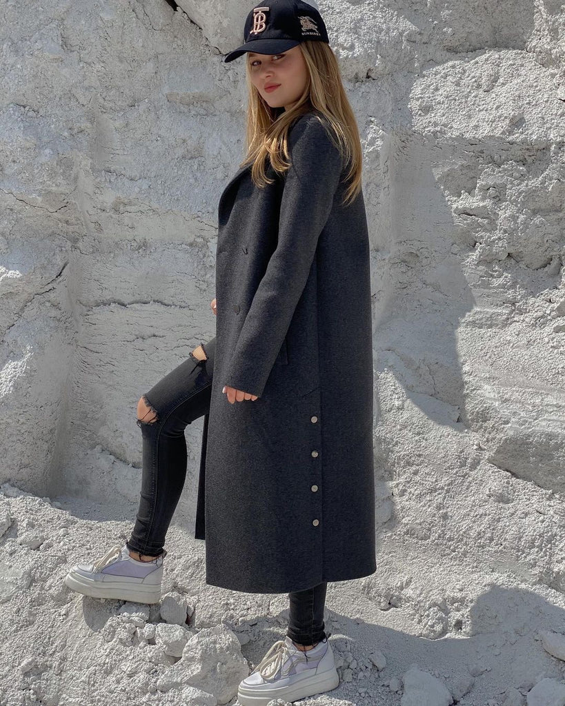 Tailored Onyx Wool Coat