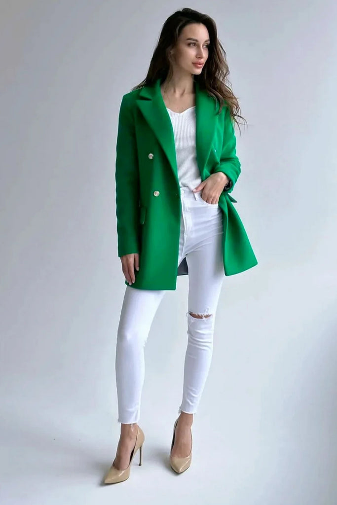 Wool Blend Blazer Jacket