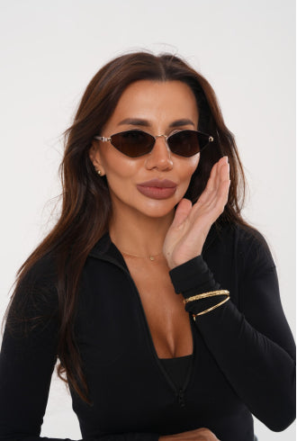 Kleo Polarized Sunglasses Gold/Brown
