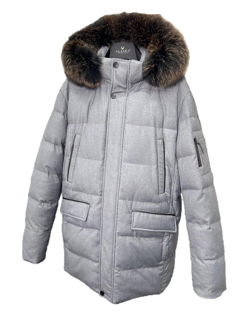 Men's Genuine Fur Trim Sorona® Fill Coat