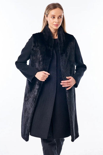 Genuine Mink Fur Virgin Wool Coat Plus Vest – Alaska® Outerwear
