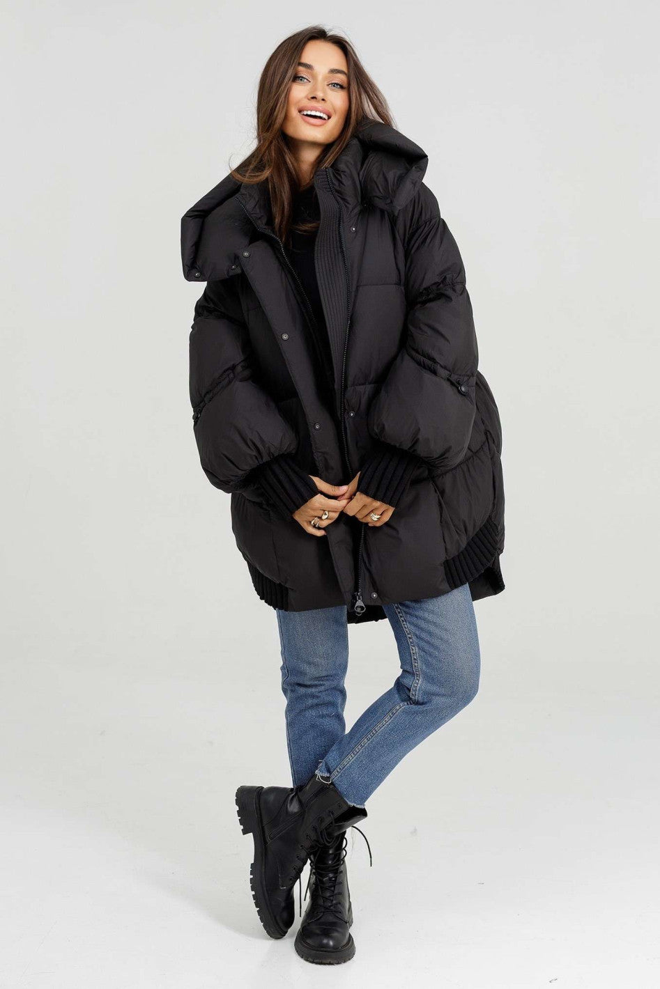 Polar Mist Insulated Bio-Down Puffer in Black