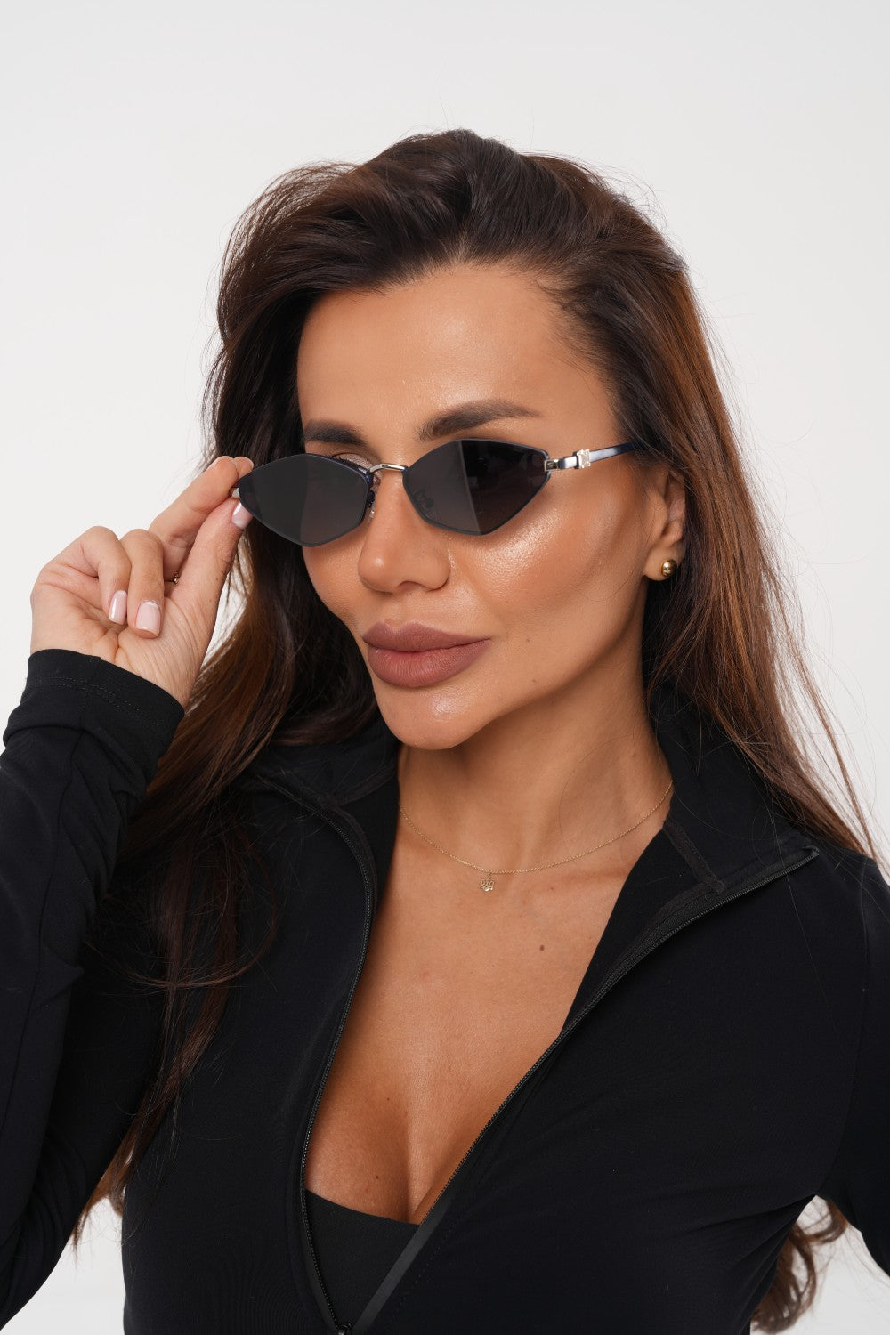 Kleo Polarized Sunglasses Silver/Blue/Navy Blue Gradient