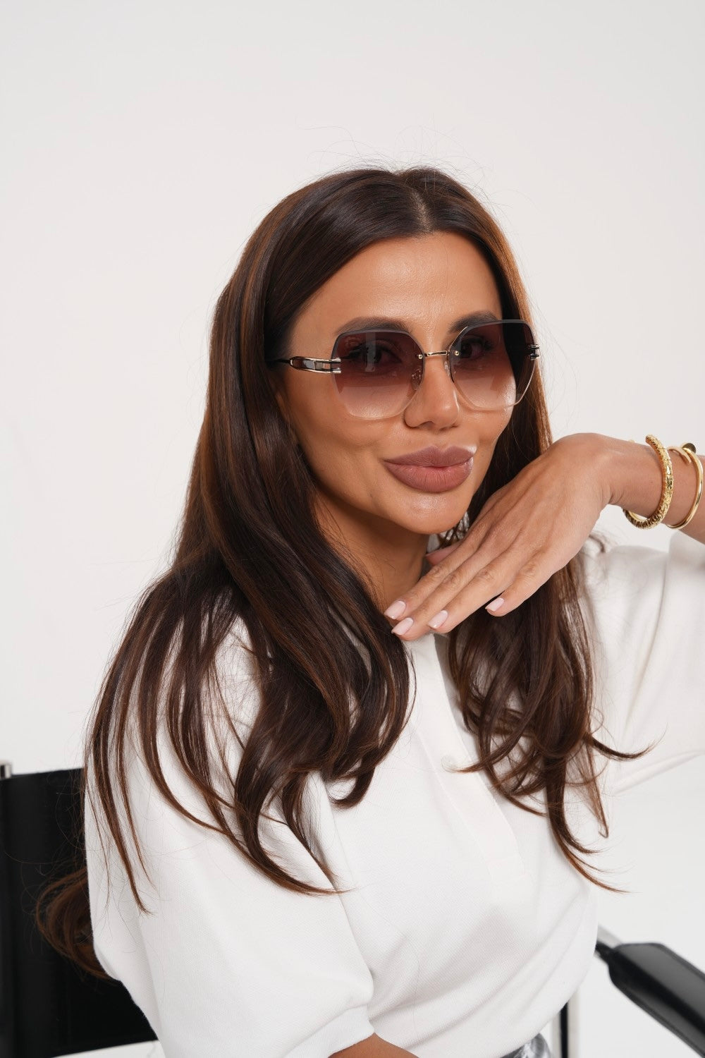 LL Sunglasses Gold/Light Brown