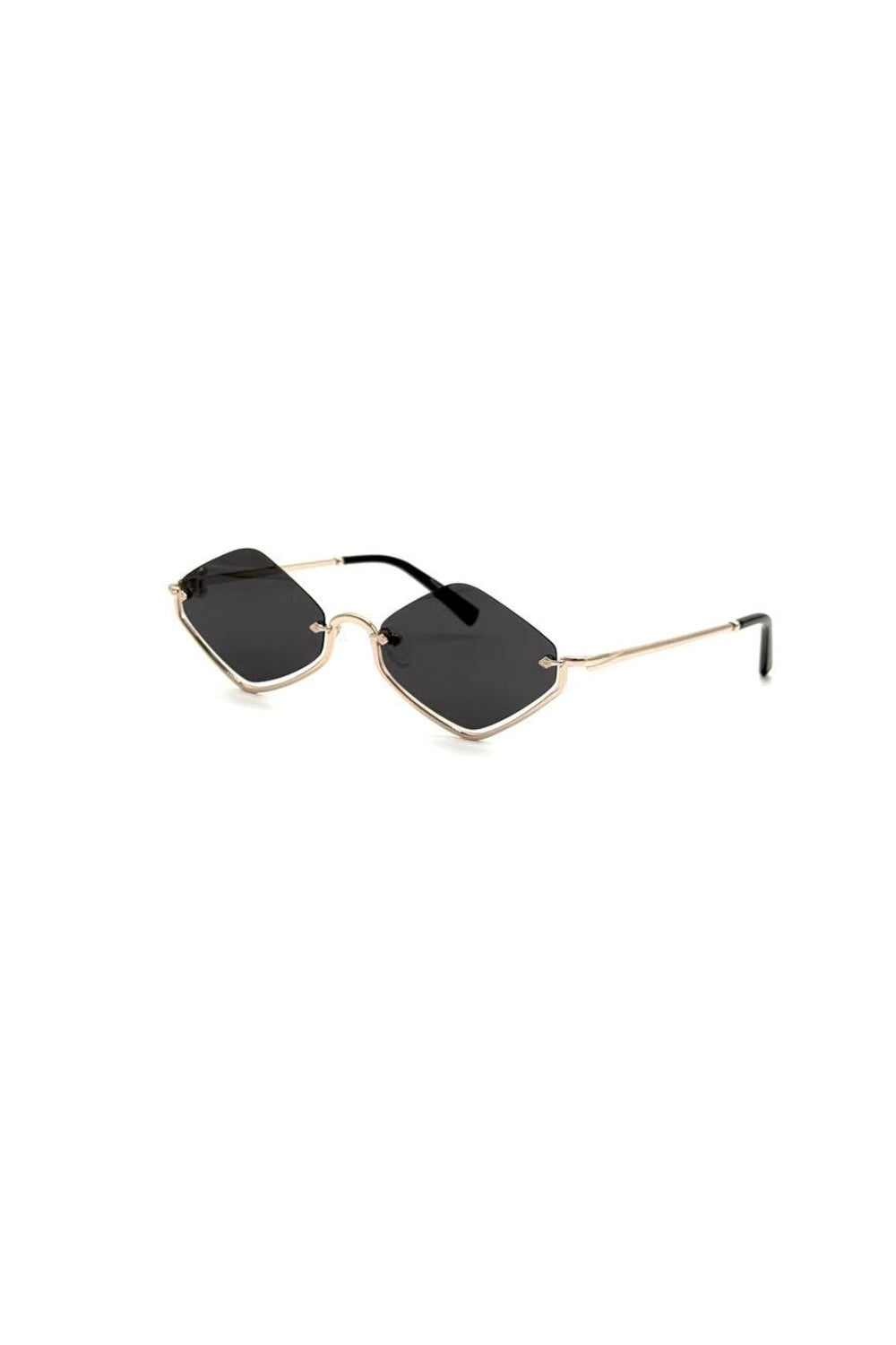 Rina Rhombus Polarized Sunglasses Silver/Black