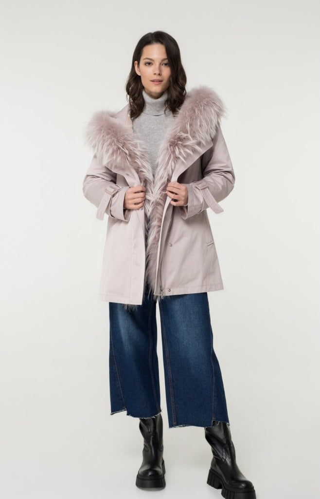Genuine Fur Trench Style Parka