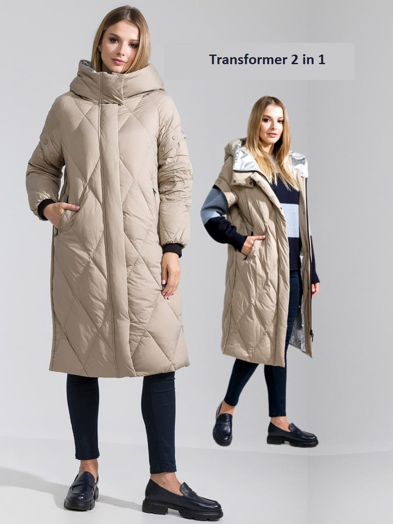 Azelia Luxe Transformer Down Coat and Vest