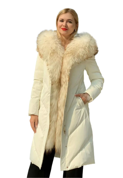 美品♡ウールリッチ♡大人素敵♡現行PARKA WITH FOX FURホワイト 824CDA2A-DAC5-4ABE-B64A-