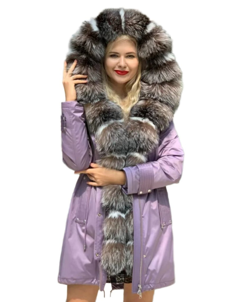 Genuine Fox Fur Parka Insulated with Rabbit Fur