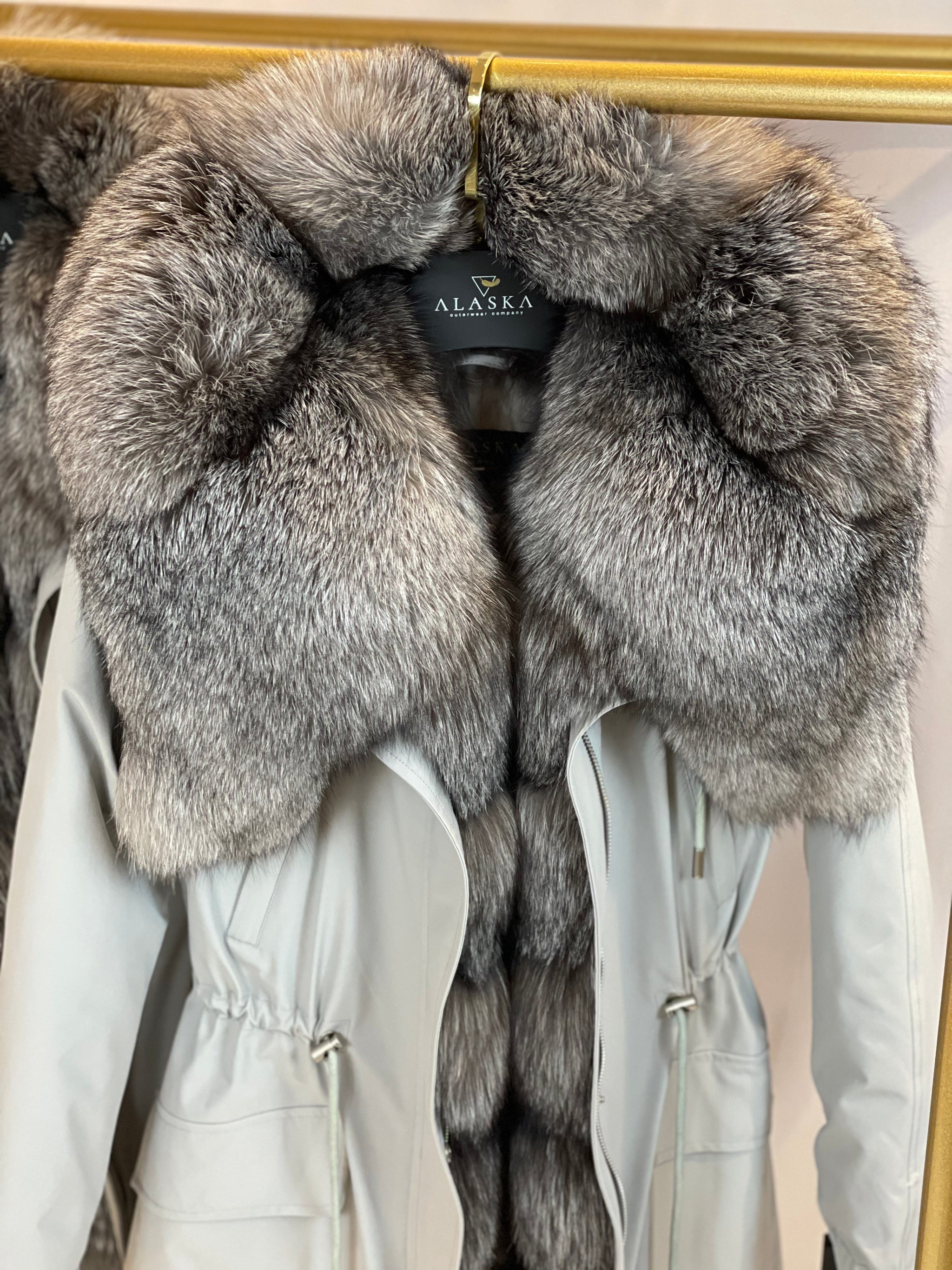 Fox fur lined parka on sale