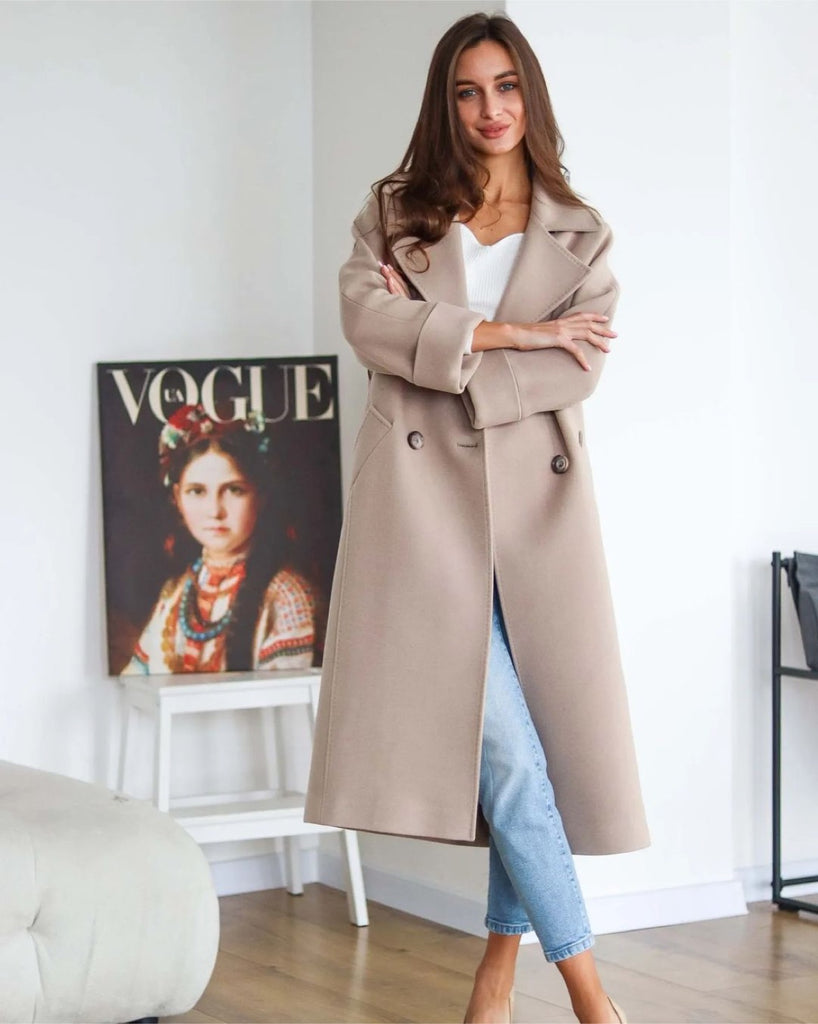 Tailored Cashmere Wool Coat