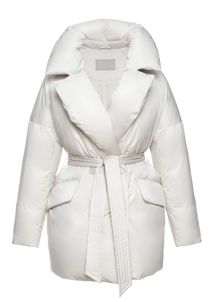 Aria Premium Down Fill Belted Jacket